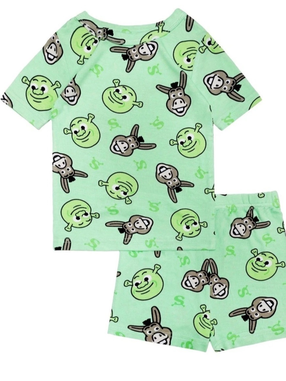 Shrek & Donkey Short Sleeve Tee & Plush Shorts Pajama Set Pajama Set